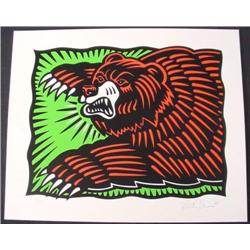 BEAR Morris HERD ON Wall STREET Pop Art Stock Broker