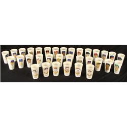 33 Souvenir 7-Eleven Baseball Player Cups Glasses 1970s