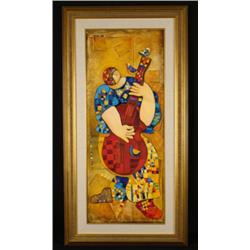 Dorit Levi Original Framed Musical Oil Painting Singer