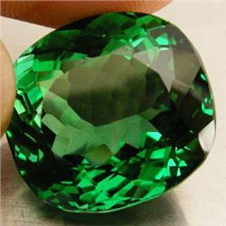 STUNNING 33.21 Ct GREEN AMETHYST CUSHION CUT NATURAL GE