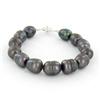 Image 1 : Saltwater Baroque Black Pearl Bracelet (JEW-250N)
