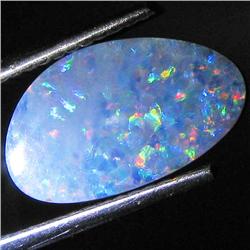 1.67ct Australian Black Opal Doublet Full Fire (GEM-31418)