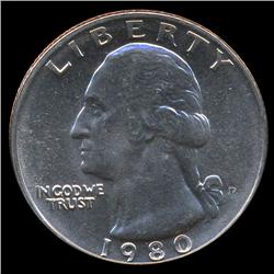 1980P GW 25c MS67 (COI-8715)