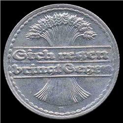 1922D Germany 50pfg MS63 RARE Error (COI-8128)