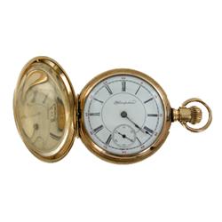 1891 Hampden 14k 15 Jewel Pocket Watch Excellent (WAT-178)