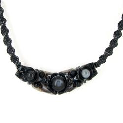 Chinese Handcarved Agate Pendant Choker Necklace (ANT-1356)