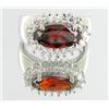 39.7ctw Lab Diamond/Garnet Gold Vermeil Ring (JEW-1527)