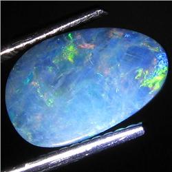 1.62ct Australian Black Opal Doublet Full Fire (GEM-31454)