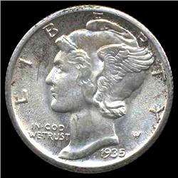 1935S Mercury Dime Gem MS65+ (COI-8366)