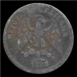 1886 Mexico MoM 5c F (COI-8637)