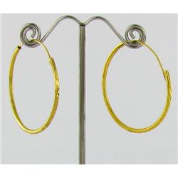 22k Gold Vermeil Earrings 1.5" (JEW-1600)