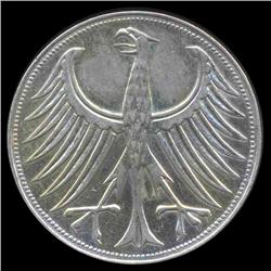 1957F Germany Silver 5 Mark Hi Grade (COI-8496)