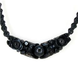 Chinese Handcarved Agate Pendant Choker Necklace (ANT-1357)