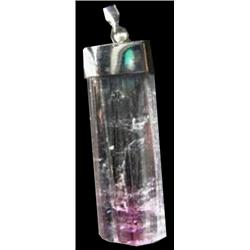 17ct Pendant Brazil Tourmaline Crystal Pink Silv (JEW-2053)