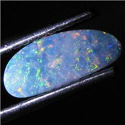 0.55ct Australian Black Opal Doublet Full Fire (GEM-31428)