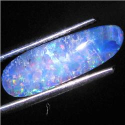 2.56ct Australian Black Opal Doublet Full Fire (GEM-31391)