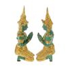 Image 2 : Male & Female Bronze Gilded Temple Guards (CLB-268)
