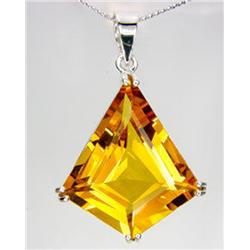 72.15ctw Sterling Kite Pendant Golden Citrine (JEW-2307)