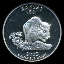 2005S Kansas Silver Quarter Graded NGC PR69 DCAM (COI-5474)