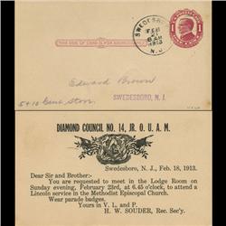 1911 US McKinley 1c Postcard Nice (STM-0630)