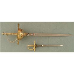 2 GREAT LOOKING TOLEDO SPAIN MINIATURE SWORDS-10  & 5