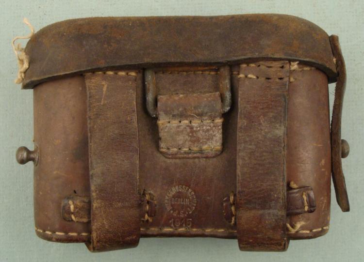 RARE WWI IMPERIAL GERMAN ARMY LEATHER AMMO RIG 1915