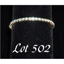 ladies 18ct yellow gold diamond tennis bracelet  45 round brilliant cut diamonds, 3.25ct