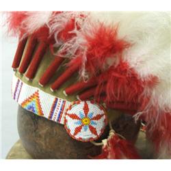 1963 Native American Mescalero Apache Headdress By Geronimo Jr.