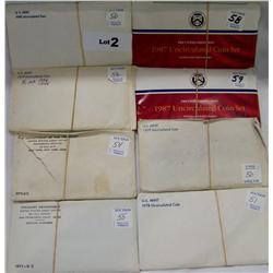 (8x the Money) US Uncirculated Mint Sets.1971, 1972, 1978 (2), 1979, 1980 (2)
