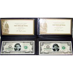 (2x the Money) $2 Federal Res. Notes- Commemorative Kennedy, Johnson.
