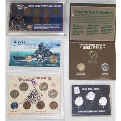 (5x the Money) US WWII Coin Collections.