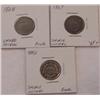 Image 1 : (3x the Money) US Shield Nickels. 1867, 1868, 1882. Fine to XF.