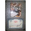 Image 3 : JOE NAMATH HAND SIGNED BROADWAY JOES STOCK CERTIFICATE , CUSTOM FRAMED