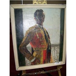 Vintage OIL on canvas painting Signed KEMP 1951   20.5T X 17W