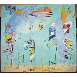 Arie Van Selm original painting 36T X 40 W signed lower mid portion. Oil & acrylic