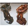 Image 1 : Lot of 2 Bronze colored Kissing Statues