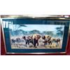 Image 1 : Custom framed African Elephant Herd