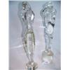 Image 2 : (2X$) 2 Glass Art  Kissing Sculptures (1) Signed on Base (1)Signoretto Untitled