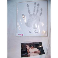 Ernie Bank Signed Hand Print No 295/1000 w/ photograph & COA