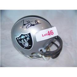 Tim Brown  Hand signed Raiders  Mini Helmet