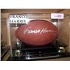Image 1 : Franco Harris Hand signed football w/ custom acrylic protective showcase & COA.