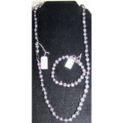 Genuine Pearl Necklace & Bracelet set 24" Necklace, 8-9MM  $300 Retail Value