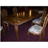 Image 2 : Vintage Oak Dining table & 8 Chairs