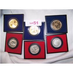 (6x$) U.S MINT BICENTENNIAL & America's First Medals w/ COA"S