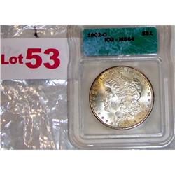 1902 -O MORGAN SILVER DOLLAR ICG-MS64 GRADE