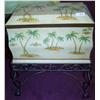 Image 1 : Safari Themed Hallway Chest w/ Ball and Claw Iron Stand Legs.