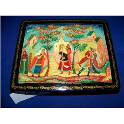 Russian Lacquer Box. Hand signed
