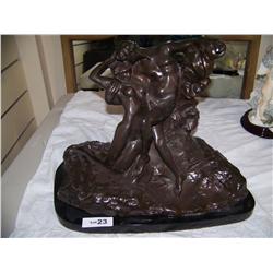 Rodin THE KISS  Vintage Bronze on Marble Base.