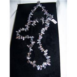 Genuine hand knotted dark Pearl 32" Necklace & Earring Set (8-10mm) Total Retail Value: $260