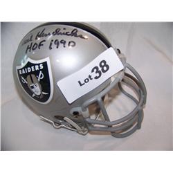 Signed Raiders Mini Helmet. Ted Hendricks HOF 1990.